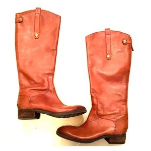 Sam Edelman Leather Penny Boots - Brown, Knee High